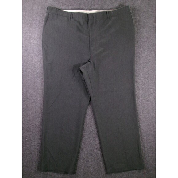 Vintage Haggar Pants Men 44X20 Gray Wool Blend Dress Trousers Slacks USA Made - Picture 1 of 16